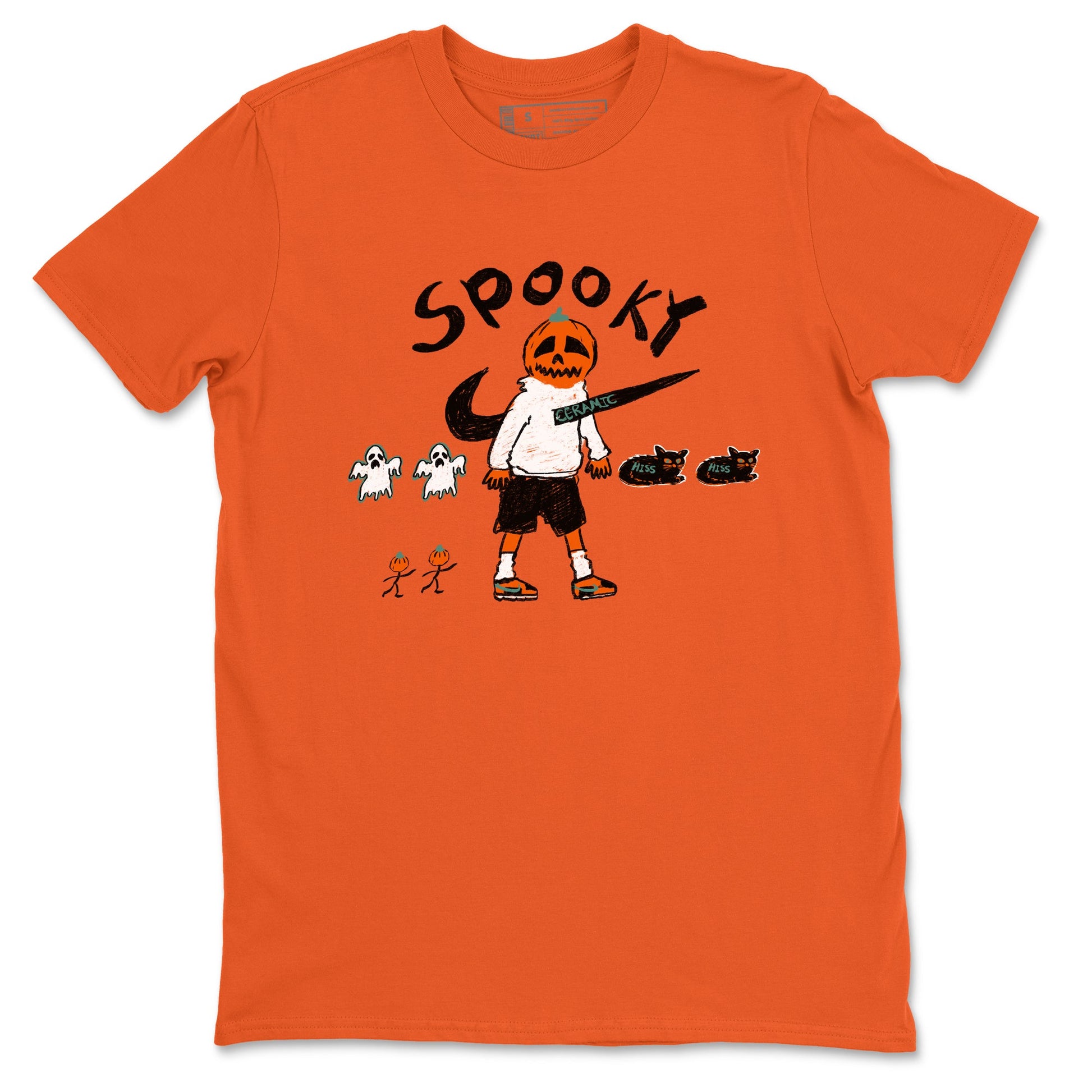 Dunk Low Ceramic shirts to match jordans Spooky Pumpkin unique Halloween sneaker tee Dunk Ceramic match shoes to clothes SNRT Sneaker Tees unisex cotton Orange 2 shirts