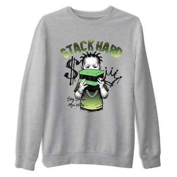 Best Christmas gifts for sneakerheads - Sneaker Tees To Match Air Foamposite One Pine Green Sneakers – Stack Hard Tee Heather Grey 2