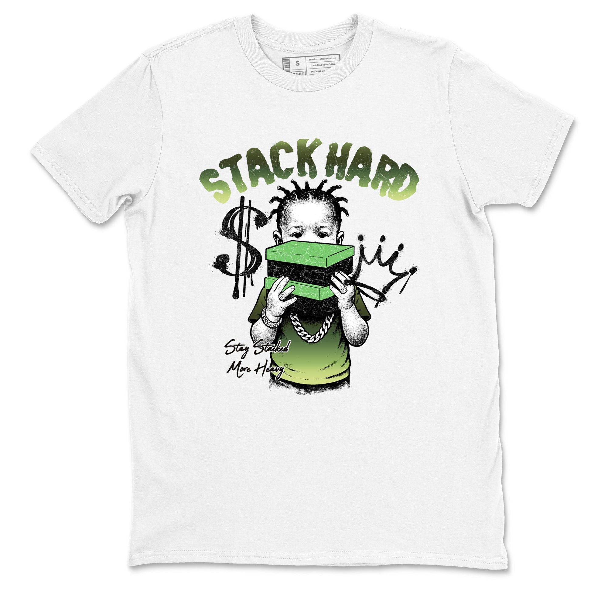 Best Christmas gifts for sneakerheads - Sneaker Tees To Match Air Foamposite One Pine Green Sneakers – Stack Hard Tee White 2
