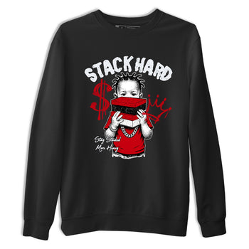 Sneaker match tees – Sneaker Tees To Match Air Jordan 1 Chicago Shoes – Stack Hard Tee Black 2