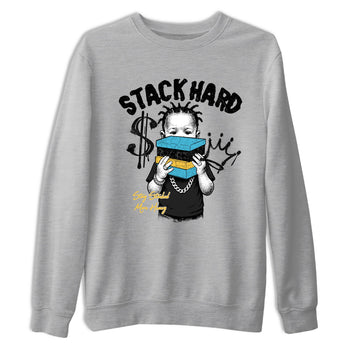 Sneaker match tees – Sneaker Tees To Match Air Jordan 11 Gamma Shoes – Stack Hard Tee Heather Grey 2