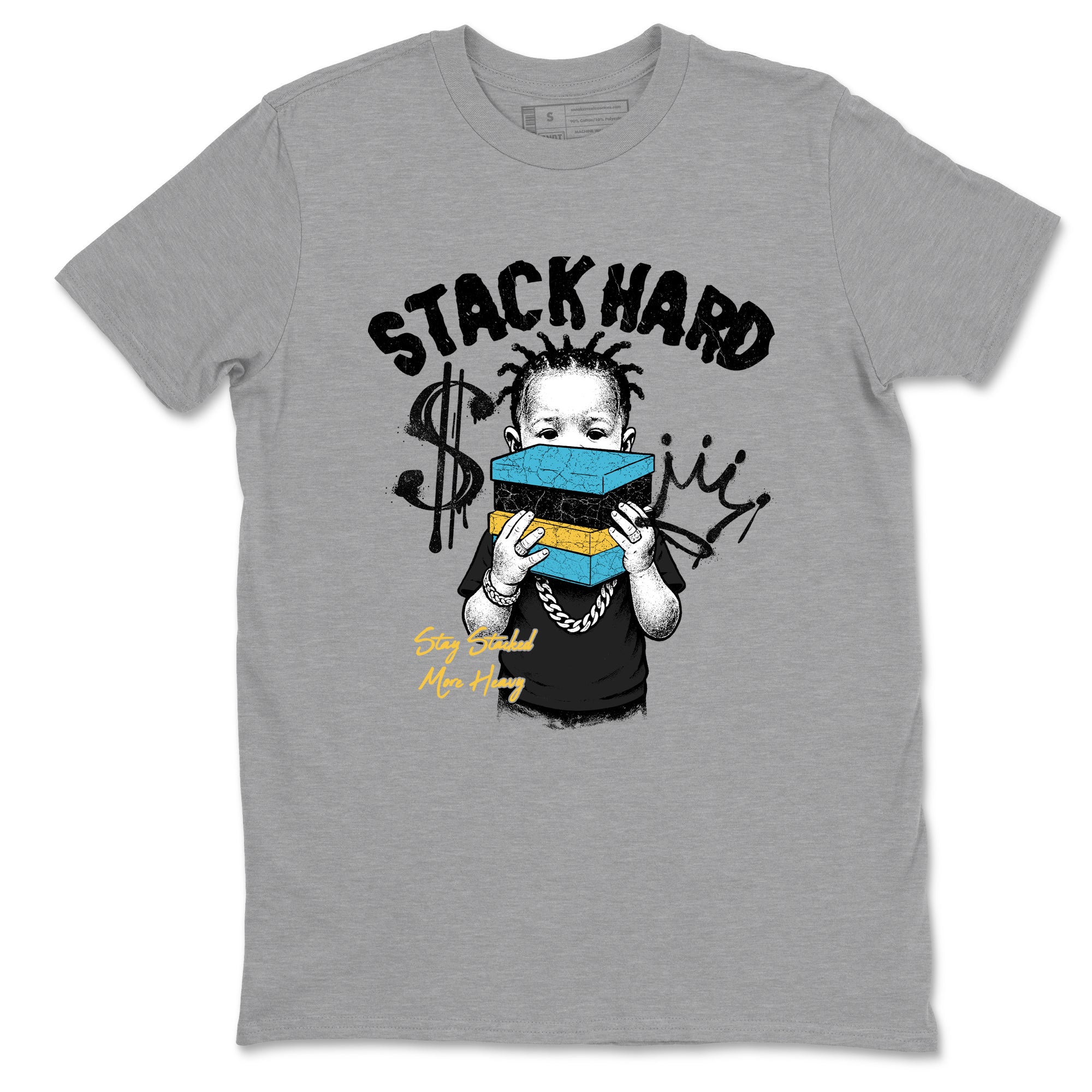 Sneaker match tees – Sneaker Tees To Match Air Jordan 11 Gamma Shoes – Stack Hard Tee Heather Grey 2