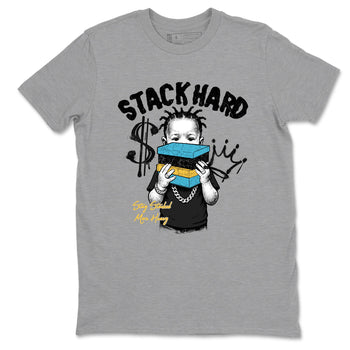 Sneaker match tees – Sneaker Tees To Match Air Jordan 11 Gamma Shoes – Stack Hard Tee Heather Grey 2