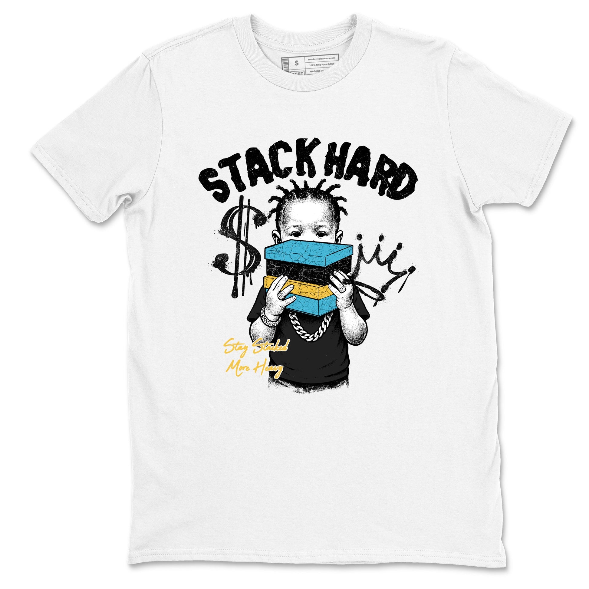 Sneaker match tees – Sneaker Tees To Match Air Jordan 11 Gamma Shoes – Stack Hard Tee White 2