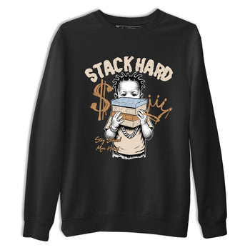 Sneaker match tees – Sneaker Tees To Match Air Jordan 3 Champagne and Oysters Shoes – Stack Hard Tee Black 2