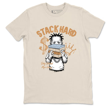Sneaker match tees – Sneaker Tees To Match Air Jordan 3 Champagne and Oysters Shoes – Stack Hard Tee Natural 2