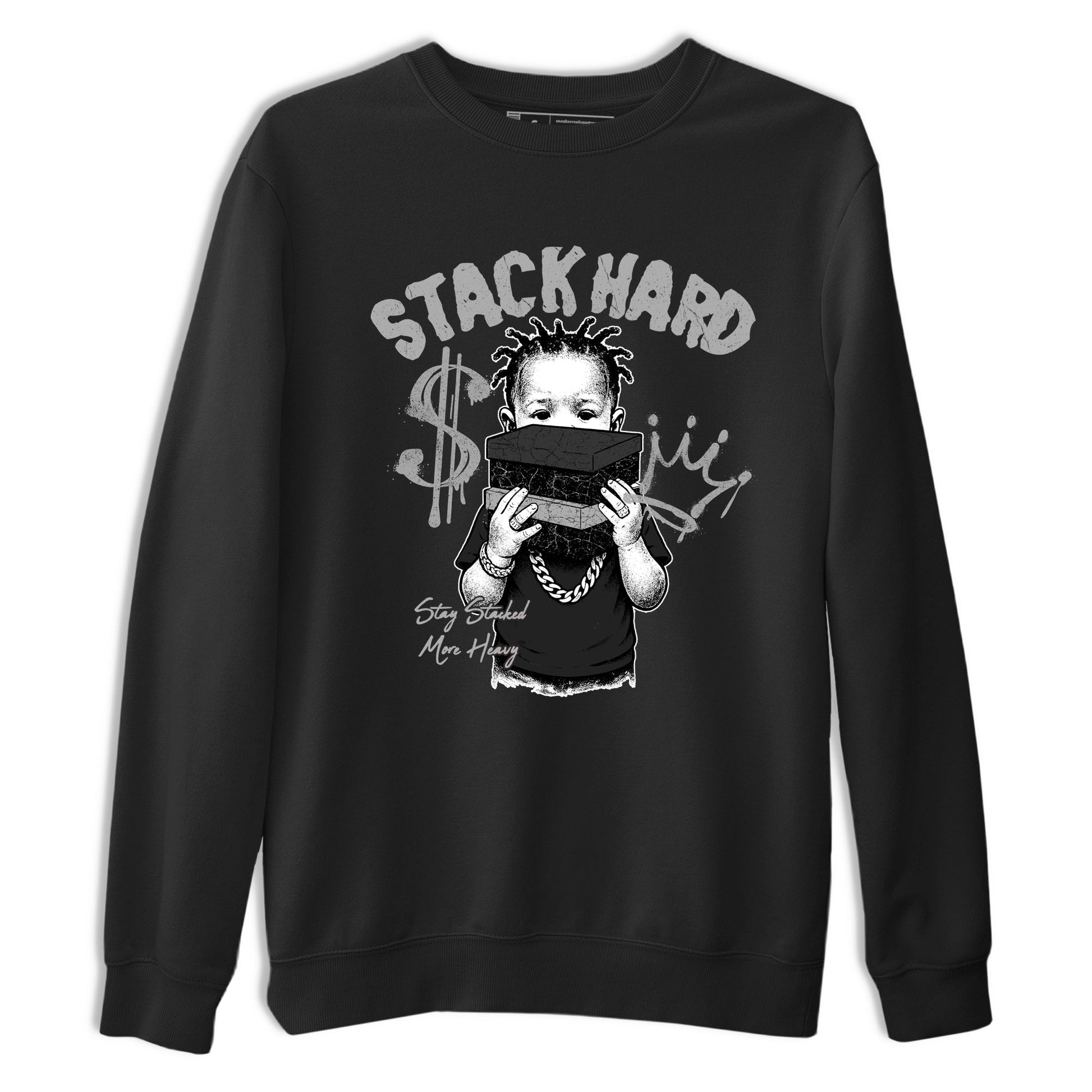 Sneaker match tees – Sneaker Tees To Match Air Jordan 4 Black Cat Shoes – Stack Hard Tee Black 2