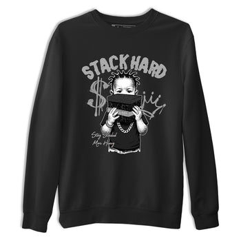 Sneaker match tees – Sneaker Tees To Match Air Jordan 4 Black Cat Shoes – Stack Hard Tee Black 2