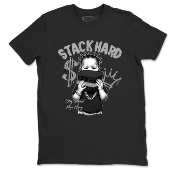 Sneaker match tees – Sneaker Tees To Match Air Jordan 4 Black Cat Shoes – Stack Hard Tee Black 2