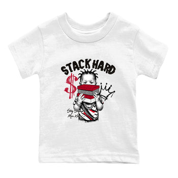 Sneaker match tees – Sneaker Tees To Match Air Jordan 8 Bunny Shoes Air Jordan 8 Bunny White and True Red – Stack Hard Kids T-Shirt White 2