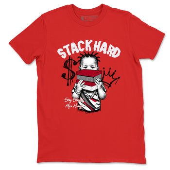Sneaker match tees – Sneaker Tees To Match Air Jordan 8 Bunny Shoes Air Jordan 8 Bunny White and True Red – Stack Hard Tee Red 2