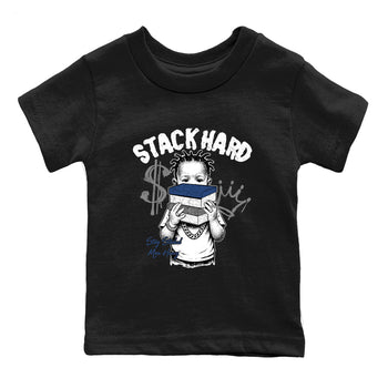 Sneaker match tees – Sneaker Tees To Match Air Jordan 9 Flint Grey Shoes – Stack Hard Kids T-Shirt Black 2