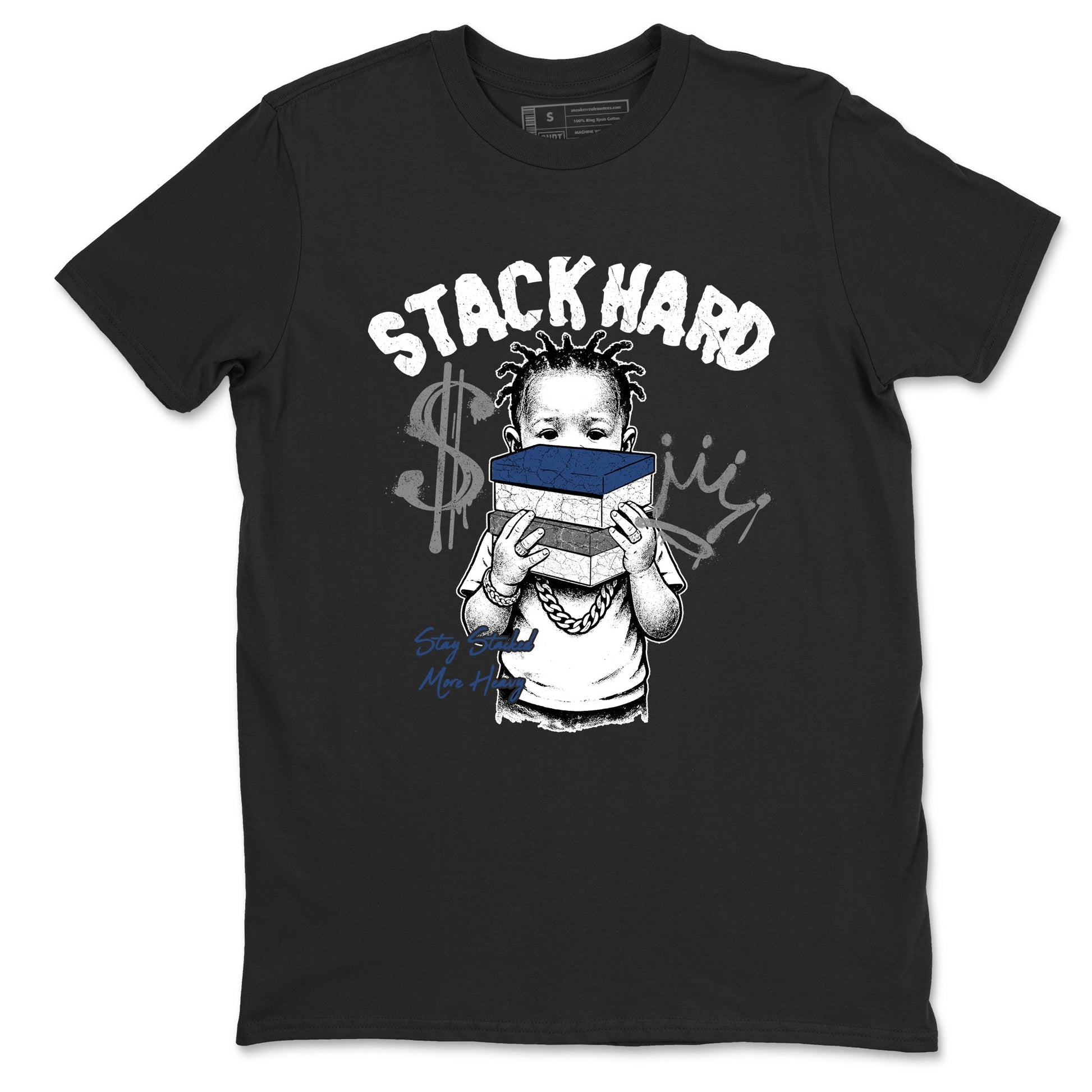 Sneaker match tees – Sneaker Tees To Match Air Jordan 9 Flint Grey Shoes – Stack Hard Tee Black 2