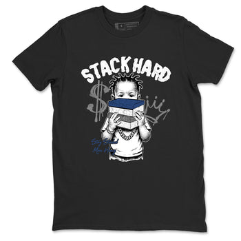 Sneaker match tees – Sneaker Tees To Match Air Jordan 9 Flint Grey Shoes – Stack Hard Tee Black 2