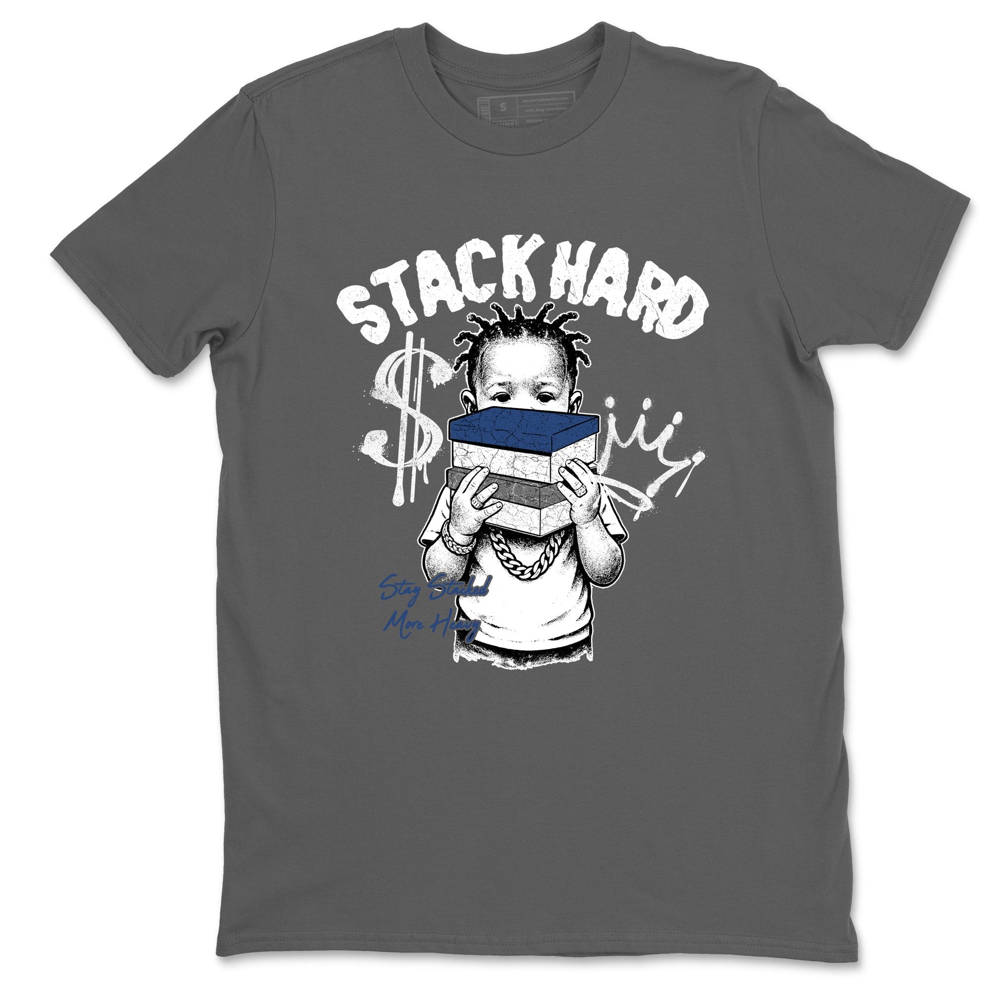 Sneaker match tees – Sneaker Tees To Match Air Jordan 9 Flint Grey Shoes – Stack Hard Tee Cool Grey 2
