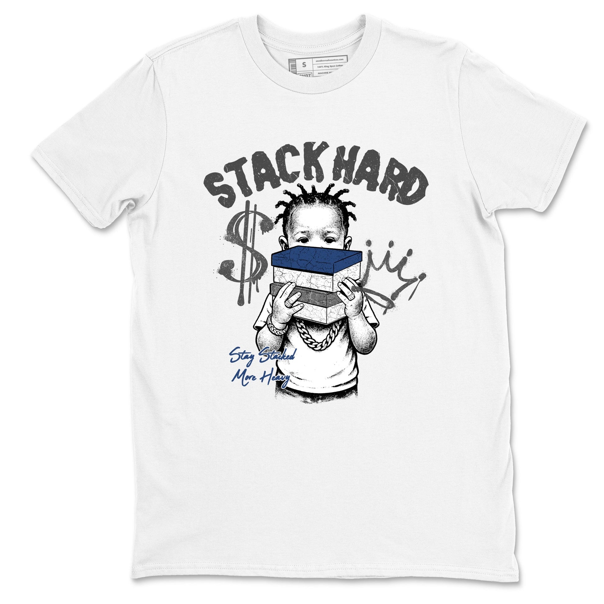 Sneaker match tees – Sneaker Tees To Match Air Jordan 9 Flint Grey Shoes – Stack Hard Tee White 2