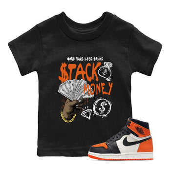 1s Shattered Backboard shirts to match jordans Stack Money sneaker match tees Air Jordan 1 Retro High OG Shattered Backboard match shoes to clothes SNRT Sneaker Tees Youth Baby Black 1 tee