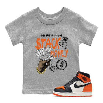 1s Shattered Backboard shirts to match jordans Stack Money sneaker match tees Air Jordan 1 Retro High OG Shattered Backboard match shoes to clothes SNRT Sneaker Tees Youth Baby Heather Grey 1 tee