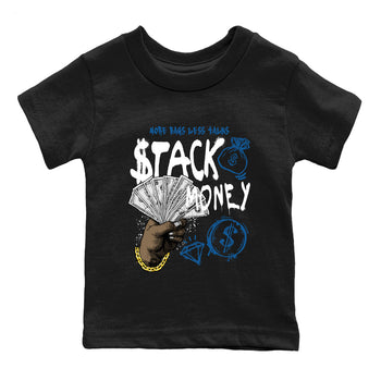 Sneaker Threads – Sneaker Threads To Match Air Jordan 1 Travis Scott Fragment Shoes – Stack Money Kids T-Shirt Black 2