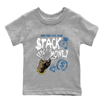 Sneaker Threads – Sneaker Threads To Match Air Jordan 1 Travis Scott Fragment Shoes – Stack Money Kids T-Shirt Heather Grey 2