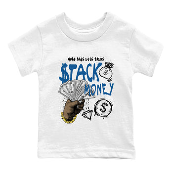 Sneaker Threads – Sneaker Threads To Match Air Jordan 1 Travis Scott Fragment Shoes – Stack Money Kids T-Shirt White 2