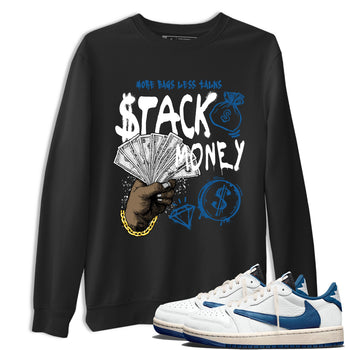 Sneaker Threads – Sneaker Threads To Match Air Jordan 1 Travis Scott Fragment Shoes – Stack Money Tee Black 1