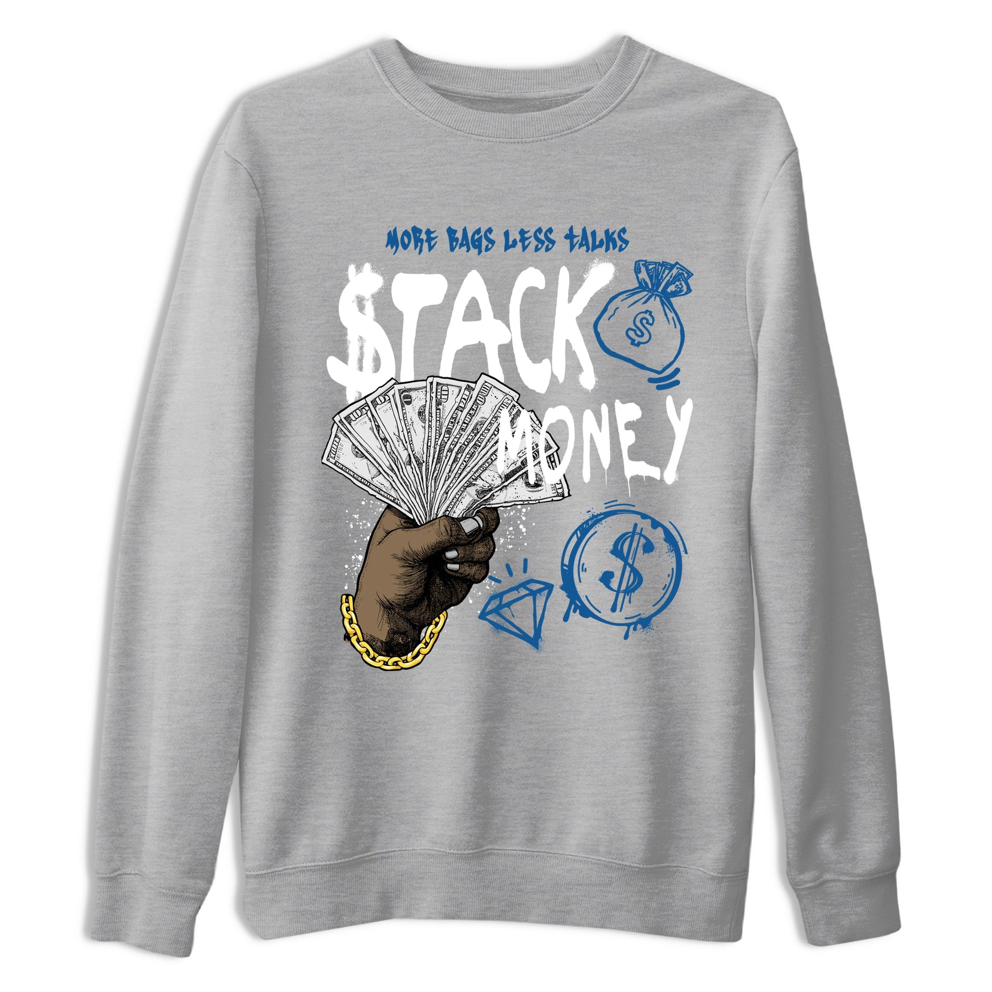 Sneaker Threads – Sneaker Threads To Match Air Jordan 1 Travis Scott Fragment Shoes – Stack Money Tee Heather Grey 2