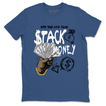 Sneaker Threads – Sneaker Threads To Match Air Jordan 1 Travis Scott Fragment Shoes – Stack Money Tee Denim Blue 2