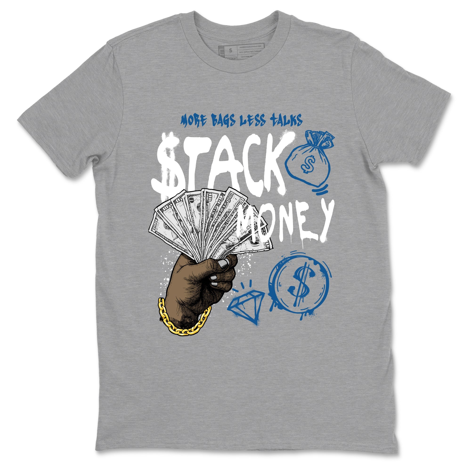 Sneaker Threads – Sneaker Threads To Match Air Jordan 1 Travis Scott Fragment Shoes – Stack Money Tee Heather Grey 2
