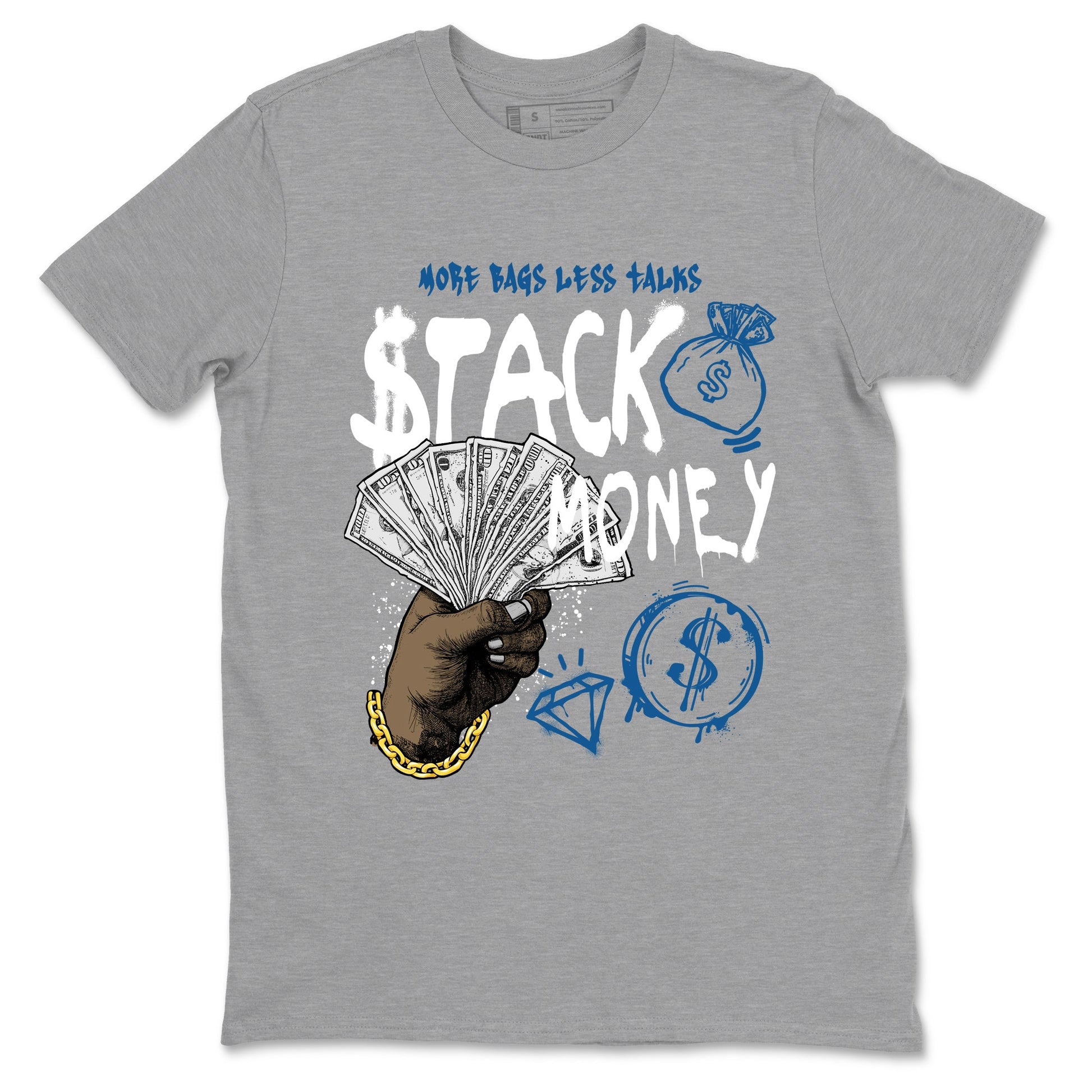 Sneaker Threads – Sneaker Threads To Match Air Jordan 1 Travis Scott Fragment Shoes – Stack Money Tee Heather Grey 2