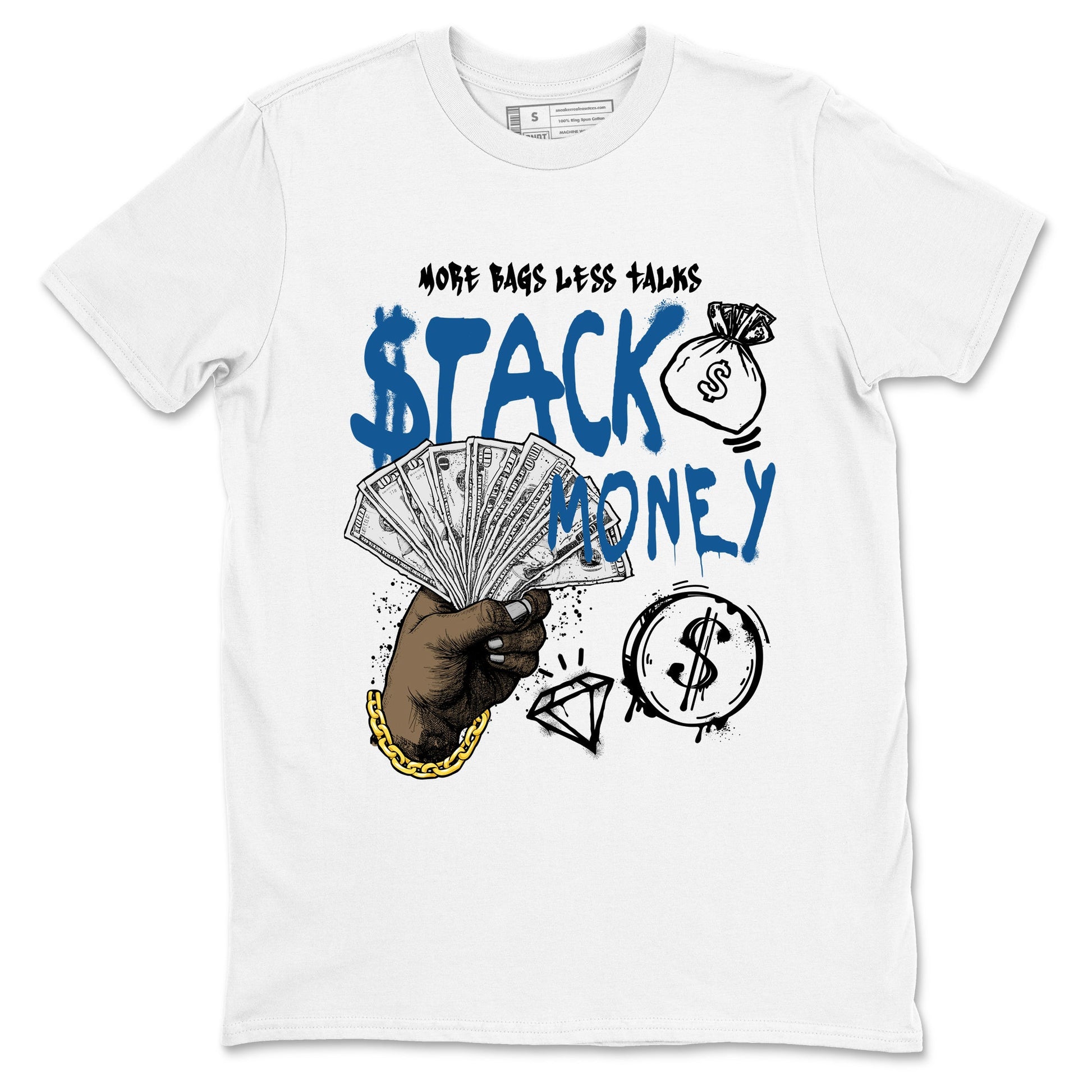 Sneaker Threads – Sneaker Threads To Match Air Jordan 1 Travis Scott Fragment Shoes – Stack Money Tee White 2