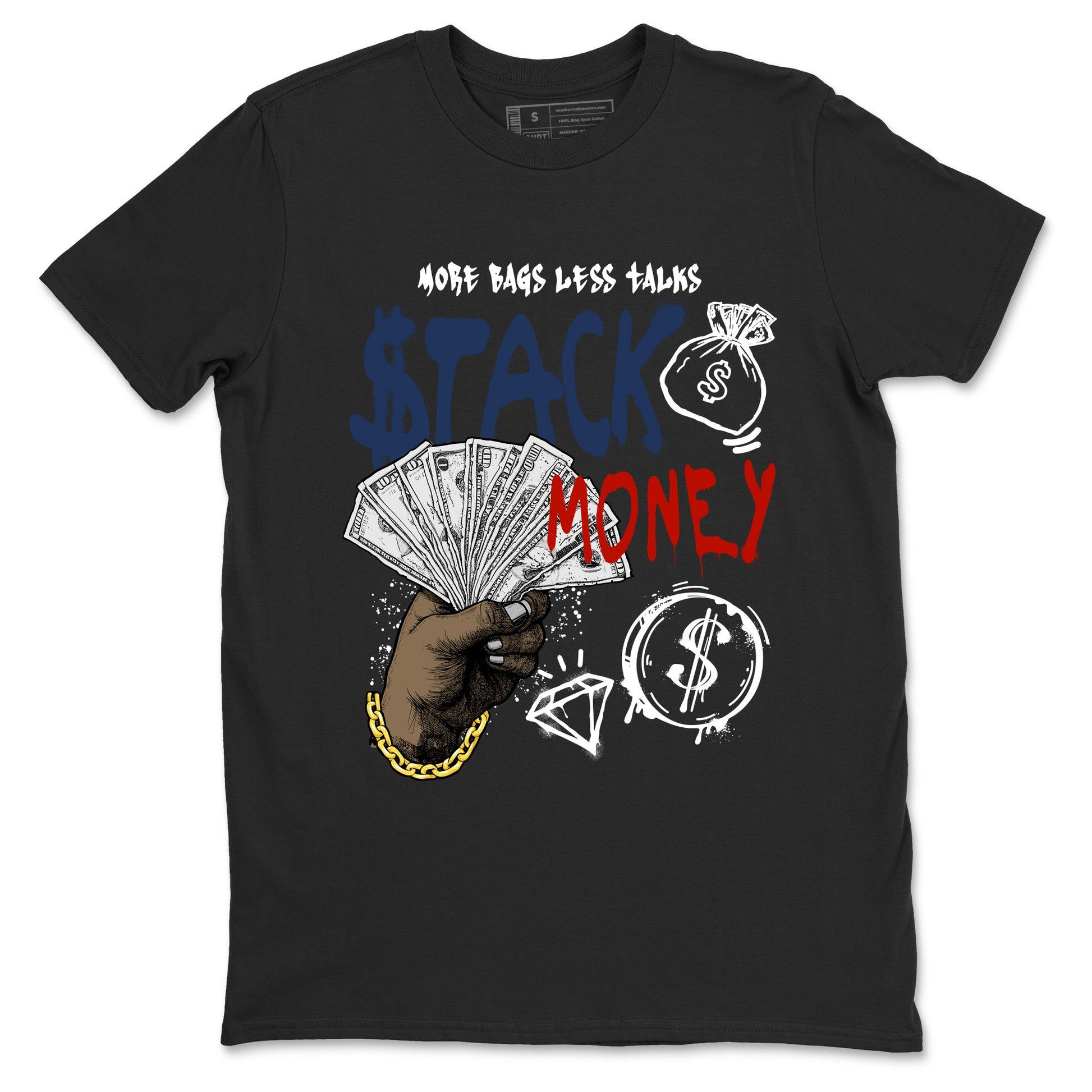 Sneaker match tees – Sneaker Tees To Match Air Jordan 11 Rare Air Shoes – Stack Money Tee Black 2