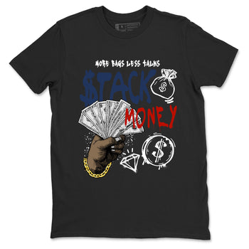 Sneaker match tees – Sneaker Tees To Match Air Jordan 11 Rare Air Shoes – Stack Money Tee Black 2