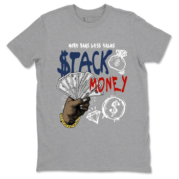 Sneaker match tees – Sneaker Tees To Match Air Jordan 11 Rare Air Shoes – Stack Money Tee Heather Grey 2
