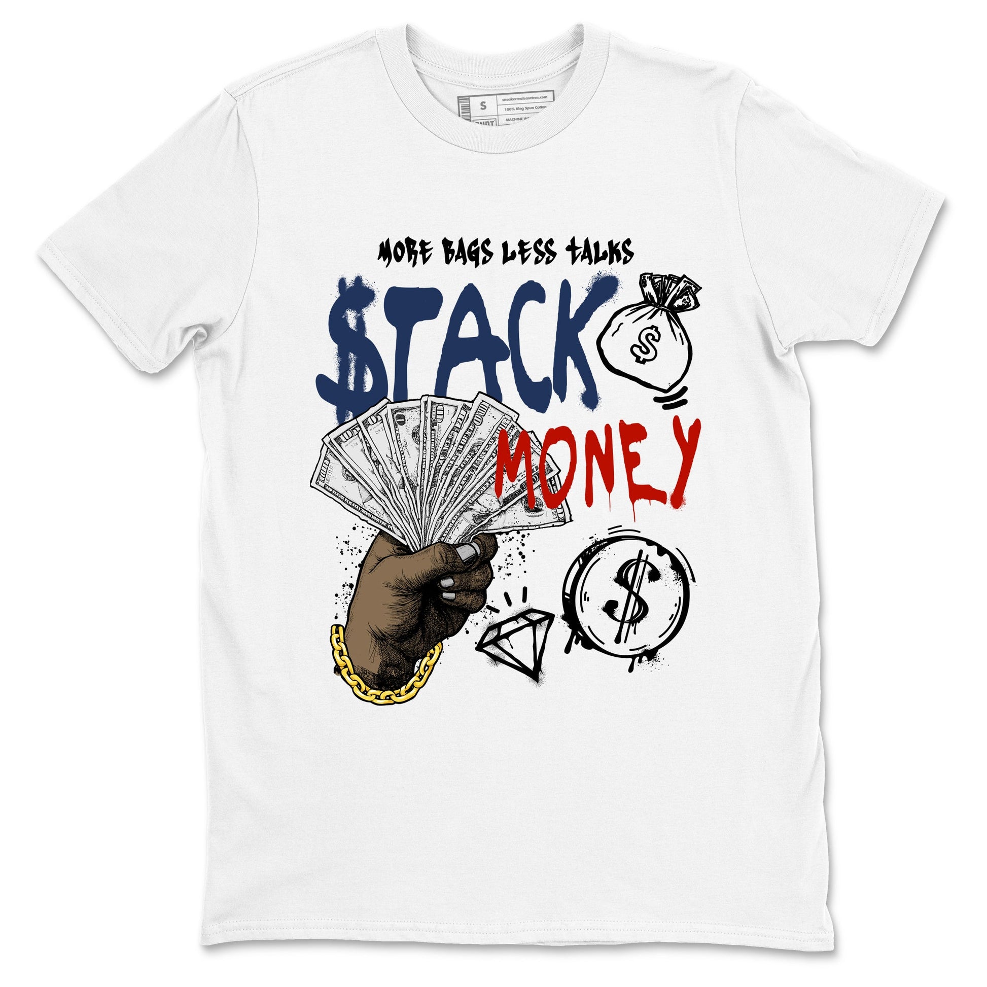 Sneaker match tees – Sneaker Tees To Match Air Jordan 11 Rare Air Shoes – Stack Money Tee White 2