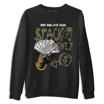 Sneaker Threads – Sneaker Tees To Match Air Jordan 3 Medium Olive – Stack Money Graphic Tee Black 2. Perfect for Jordan releases 2025 colorways.