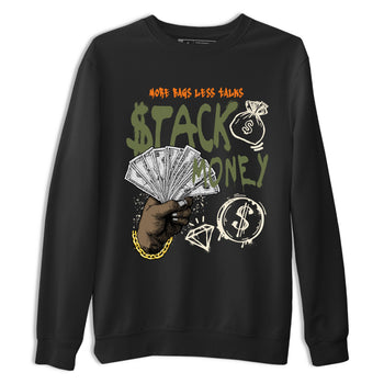 Sneaker match tees – Sneaker Tees To Match Undefeated inspired colorways Air Jordan 4 OG Olive Shoes – Stack Money Tee Black 2