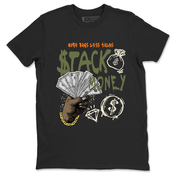 Sneaker match tees – Sneaker Tees To Match Undefeated inspired colorways Air Jordan 4 OG Olive Shoes – Stack Money Tee Black 2