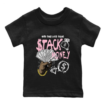Sneaker match tees – Sneaker Tees To Match Air Jordan 5 35th Anniversary Shoes – Stack Money Kids T-Shirt Black 2