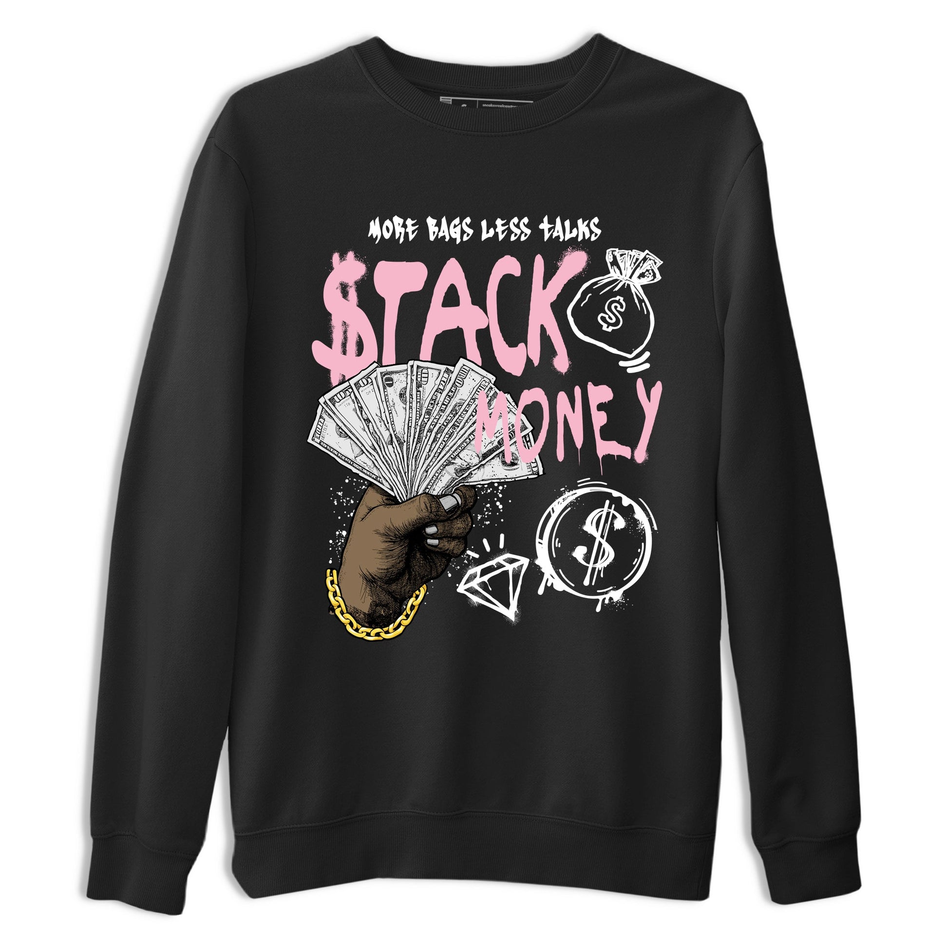 Sneaker match tees – Sneaker Tees To Match Air Jordan 5 35th Anniversary Shoes – Stack Money Tee Black 2