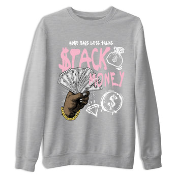 Sneaker match tees – Sneaker Tees To Match Air Jordan 5 35th Anniversary Shoes – Stack Money Tee Heather Grey 2