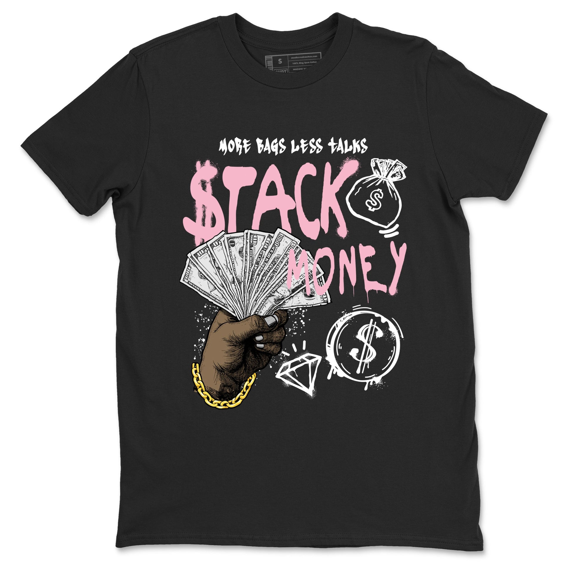 Sneaker match tees – Sneaker Tees To Match Air Jordan 5 35th Anniversary Shoes – Stack Money Tee Black 2