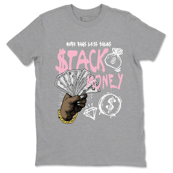Sneaker match tees – Sneaker Tees To Match Air Jordan 5 35th Anniversary Shoes – Stack Money Tee Heather Grey 2