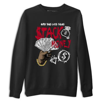 Sneaker match tees – Sneaker Tees To Match Air Jordan 8 Bunny Shoes Air Jordan 8 White and True Red – Stack Money Tee Black 2