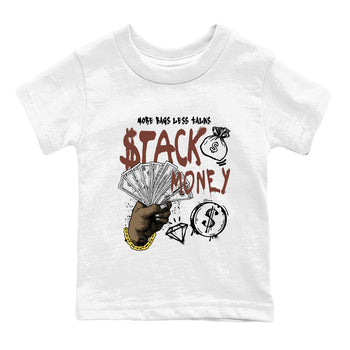 Sneaker match tees – Sneaker Tees To Match Dunk Low Football Shoes – Stack Money Kids T-Shirt White 2