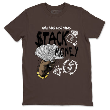 Sneaker match tees – Sneaker Tees To Match Dunk Low Football Shoes – Stack Money Tee Dark Chocolate 2