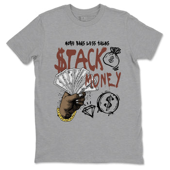 Sneaker match tees – Sneaker Tees To Match Dunk Low Football Shoes – Stack Money Tee Heather Grey 2