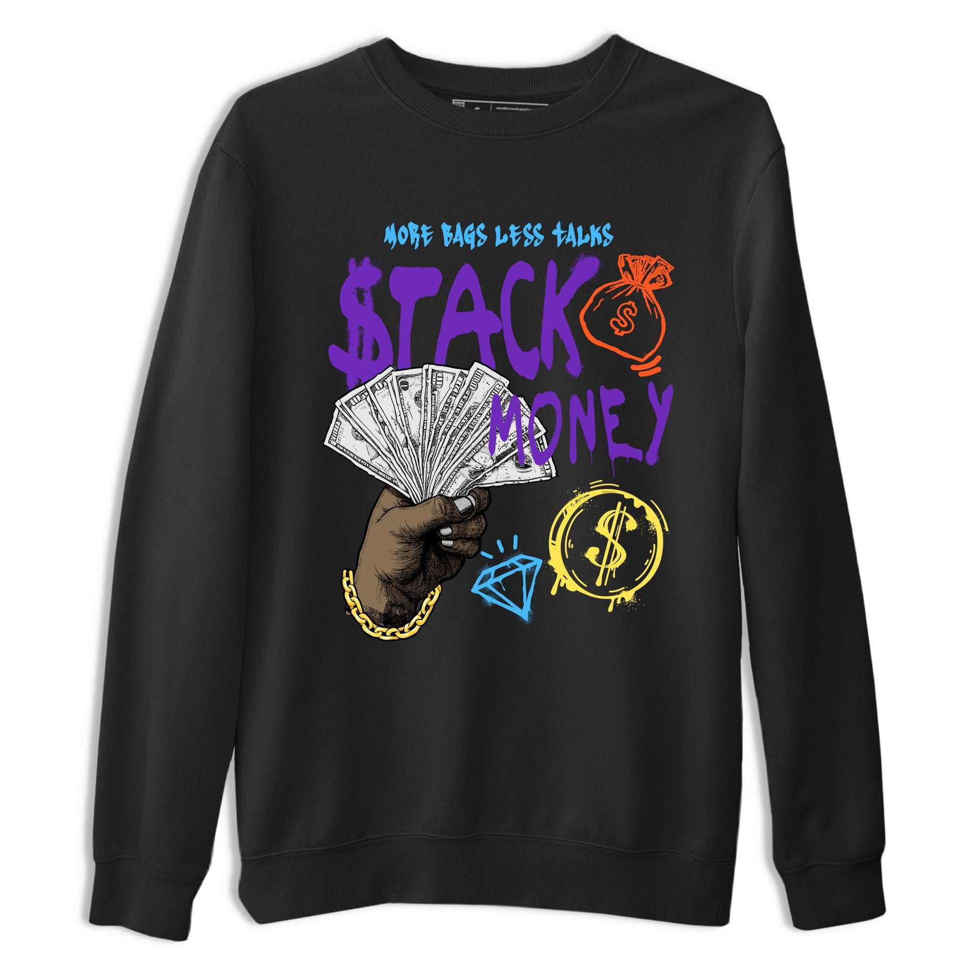 Sneaker Threads – Sneaker Tees To Match New Balance 9060 Prism Purple – Stack Money Graphic Tee Black 2. Perfect for Jordan releases 2025 colorways.