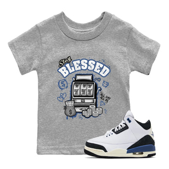 3s For The Love to match jordans Stay Blessed sneaker match tees A Ma Maniere For The Love match shoes to clothes SNRT Sneaker Tees Youth Baby Heather Grey 1 tee