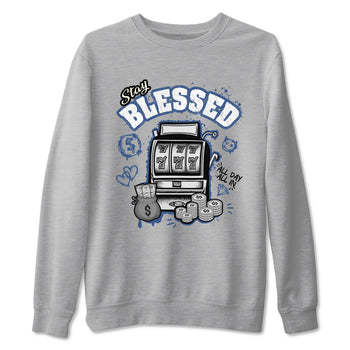 3s For The Love to match jordans Stay Blessed sneaker match tees A Ma Maniere For The Love match shoes to clothes SNRT Sneaker Tees unisex cotton Heather Grey 2 shirts